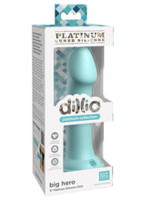 Load image into Gallery viewer, Dillio Platinum Big Hero Silicone Dildo - Teal - 6in
