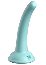 Load image into Gallery viewer, Dillio Platinum Curious Five Silicone Dildo - Teal - 5in
