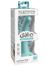 Load image into Gallery viewer, Dillio Platinum Curious Five Silicone Dildo - Teal - 5in
