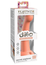 Load image into Gallery viewer, Dillio Platinum Secret Explorer Silicone Dildo - Orange - 6in
