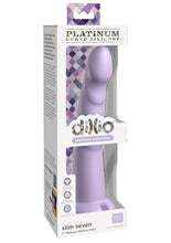 Load image into Gallery viewer, Dillio Platinum Slim Seven Silicone Dildo - Lavender/Purple - 7in
