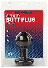 Load image into Gallery viewer, Doc Johnson Round Butt Plug - Black - Small
