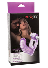Load image into Gallery viewer, Double Diver Vibrating Enhancer with Flexible Penetrator 3 Speed Removable Bullet - Clear
