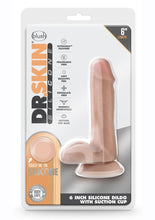 Load image into Gallery viewer, Dr. Skin Dr. Daniel Silicone Dildo with Balls and Suction Cup - Vanilla - 6in
