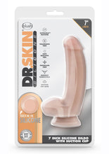 Load image into Gallery viewer, Dr. Skin Dr. Samuel Silicone Dildo with Balls and Suction Cup - Vanilla - 7in
