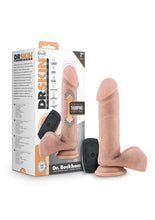 Load image into Gallery viewer, Dr. Skin Silicone Dr. Beckham Rechargeable Thumping Dildo with Remote Control - Vanilla - 7in
