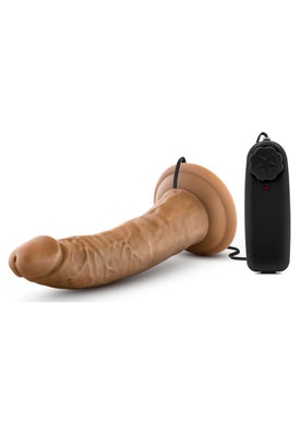 Dr. Skin Dr. Dave Vibrating Dildo with Suction Cup - Caramel - 7in