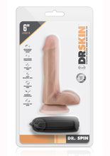 Load image into Gallery viewer, Dr. Skin Dr. Spin Gyrating Dildo with Suction Cup - Flesh/Vanilla - 6in
