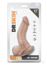 Load image into Gallery viewer, Dr. Skin Dr. Stephen Dildo with Balls and Suction Cup - Vanilla - 6.5in
