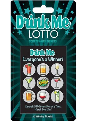 Drink Me Lotto Scratch Off Tickets - 12 Per Pack