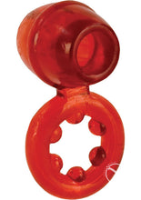 Load image into Gallery viewer, Dual Support Magnum Ring Cock Ring - Red

