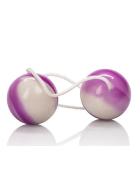 Duotone Orgasm Kegel Balls - Multicolor/Purple/White