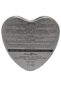 Earthly Body Heart-Shaped Hemp Seed Edible Massage Candle Mango - 4oz