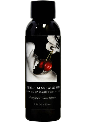 Earthly Body Hemp Seed Edible Massage Oil Cherry Burst - 2oz