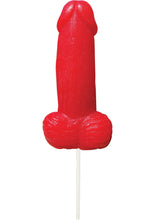 Load image into Gallery viewer, Eat Me Jumbo Gummy Cock Pop - Red/Strawberry
