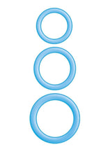 Load image into Gallery viewer, Enhancer Glow Rings Silicone Cockring - Blue/Glow In The Dark
