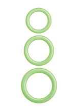 Load image into Gallery viewer, Enhancer Glow Rings Silicone Cockring - Glow In The Dark/Green
