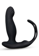 Load image into Gallery viewer, Envy Toys Remote Controlled Tapper Rechargeable Silicone P-Spot Vibrator and Dual Stamina Ring - Black
