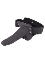 Load image into Gallery viewer, Erection Assistant Hollow Vibrating Strap-On - Black - 6in
