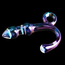 Load image into Gallery viewer, Cristal Orchid Pulse Glass Dildo with Removable Bullet
