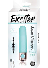 Load image into Gallery viewer, Exciter Travel Vibe Rechargeable Silicone Vibrator - Aqua/Green
