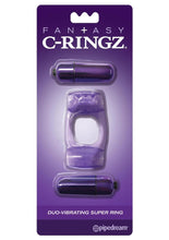 Load image into Gallery viewer, Fantasy C-Ringz Duo-Vibrating Super Cock Ring with Bullet - Purple
