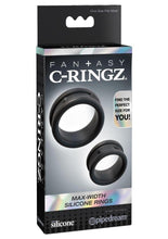 Load image into Gallery viewer, Fantasy C-Ringz Max-Width Silicone Cock Rings - Black
