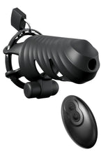 Load image into Gallery viewer, Fantasy C-Ringz Remote-Controlled Vibrating Cock Blocker - Black
