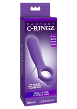 Load image into Gallery viewer, Fantasy C-Ringz Silicone Ride N' Glide Couples Cock Ring - Purple
