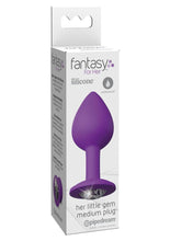 Load image into Gallery viewer, Fantasy For Her Her Little Gem Medium Plug Anal Play Silicone Waterproof - Purple - Medium
