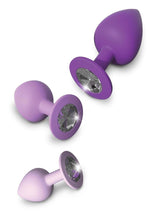 Load image into Gallery viewer, Fantasy For Her Her Little Gems Trainer Set Anal Kit 3 Training Size Plugs Waterproof Silicone - Purple
