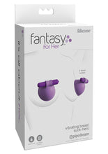 Load image into Gallery viewer, Fantasy For Her Silicone Vibrating Breast Suck-Hers Waterproof - Purple
