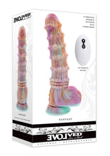 Load image into Gallery viewer, Fantasy Rechargeable Silicone Vibrating Dildo with Remote - Multicolor
