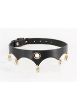 Load image into Gallery viewer, Fetish and Fashion Jezebel Collar - Black/Gold
