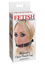 Load image into Gallery viewer, Fetish Fantasy Series Beginner's Open Mouth Gag - Black
