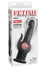 Load image into Gallery viewer, Fetish Fantasy Series Pogo Thruster Rechargeable Silicone Rabbit Vibrator - Black
