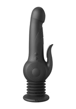 Load image into Gallery viewer, Fetish Fantasy Series Pogo Thruster Rechargeable Silicone Rabbit Vibrator - Black
