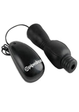 Load image into Gallery viewer, Fetish Fantasy Series Vibrating Head Teazer Sleeve with Bullet and Remote Control - Black
