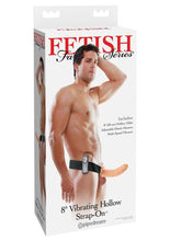 Load image into Gallery viewer, Fetish Fantasy Series Vibrating Hollow Strap-On Dildo and Adjustable Harness with Remote Control - Vanilla - 8in
