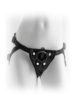 Load image into Gallery viewer, Fetish Fantasy Series Vibrating Plush Adjustable Harness - Black
