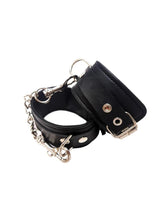 Load image into Gallery viewer, Fetish Play Ankle Cuffs Vegan Leather - Black
