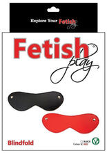 Load image into Gallery viewer, Fetish Play Blindfold Vegan Leather - Red
