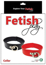 Load image into Gallery viewer, Fetish Play Collar Vegan Leather - Black
