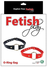 Load image into Gallery viewer, Fetish Play O-Ring Gag Vegan Leather - Black
