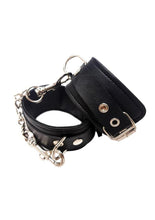 Load image into Gallery viewer, Fetish Play Wrist Cuffs Vegan Leather - Black
