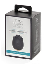 Load image into Gallery viewer, Fifty Shades Of Grey Black Rose Rechargeable Silicone Clitoral Stimulator - Black
