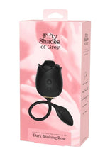 Load image into Gallery viewer, Fifty Shades Of Grey Dark Blushing Rose Rechargeable Silicone Clitoral Stimulator - Black
