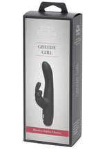 Load image into Gallery viewer, Fifty Shades Of Grey Greedy Girl Rechargeable Slimline Rabbit Vibrator - Black
