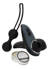 Load image into Gallery viewer, Fifty Shades Of Grey X Womanizer Desire Blooms Rechargeable Silicone Kit - Black

