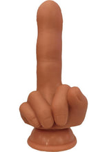 Load image into Gallery viewer, Finger Fest Flip Off Silicone Dildo - Caramel
